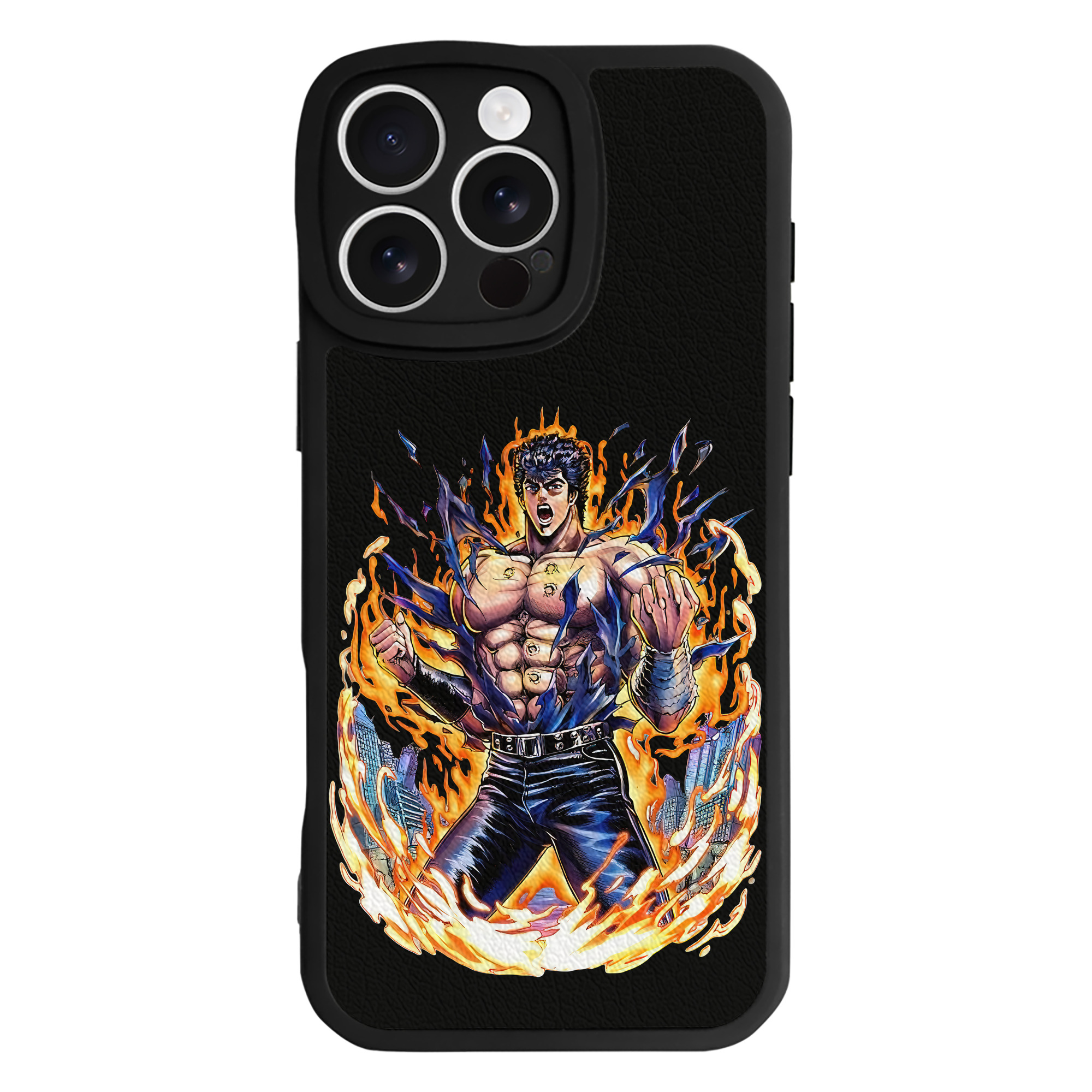 （画像用） 北斗の拳 Fist of the North Star 【iPhone 16シリーズ対応】シリコンスマホケース（レザー調） 材質：シリコン